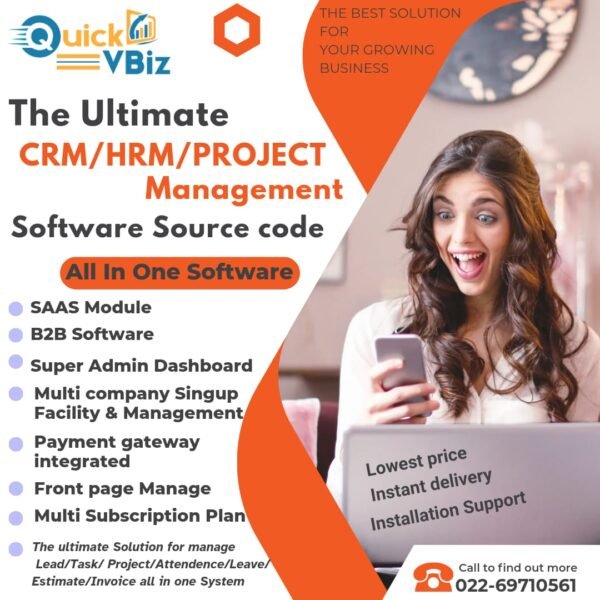 CRM/HRM/Project Manage All in one Portal Source Code
